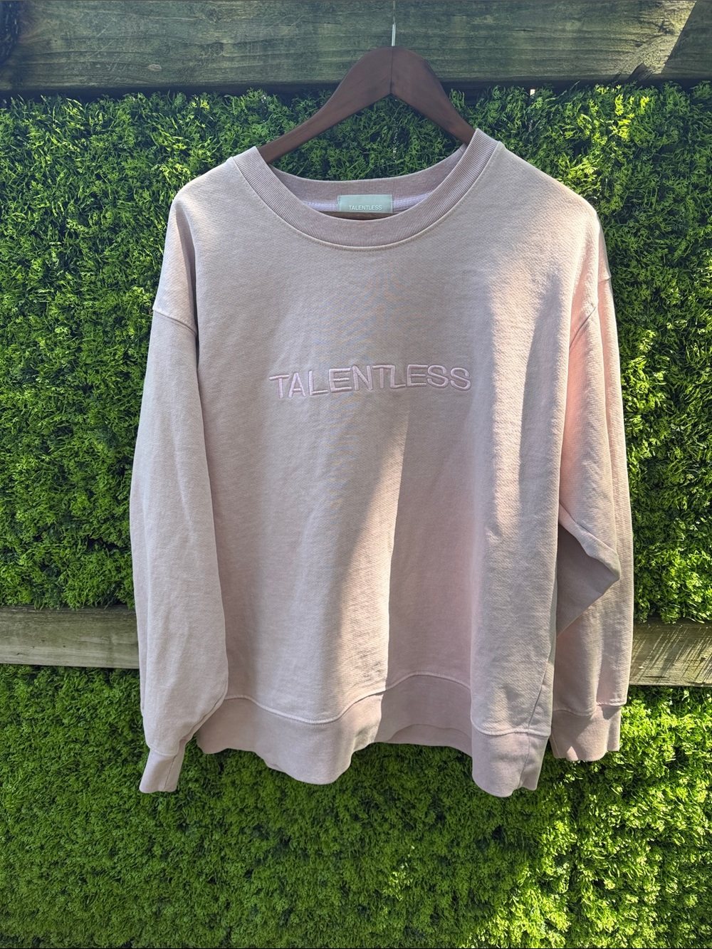 Talentless Embroidered Pink Crewneck Sweatshirt
